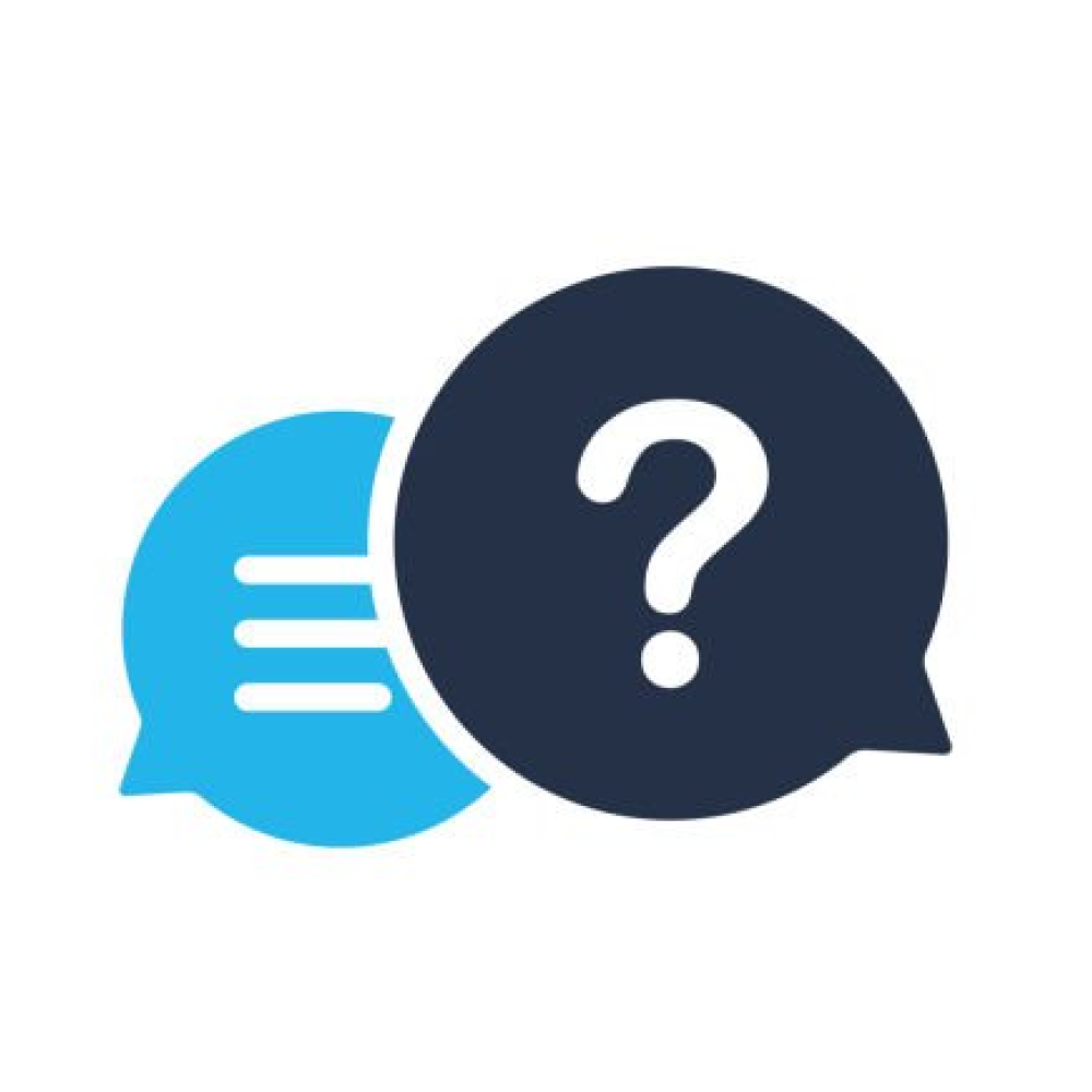 Question mark in a speech bubble